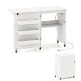 Sewing Machine and Table Set with Charging Station Folding Craft Desk and Beginner Sewing Machine