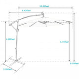Summer Patio Luxury Bundle: 5-Pc Rattan Furniture Set  8-in-1 Water Slide & 10ft LED Offset Umbrella