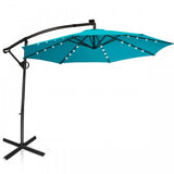 Summer Patio Luxury Bundle: 5-Pc Rattan Furniture Set  8-in-1 Water Slide & 10ft LED Offset Umbrella