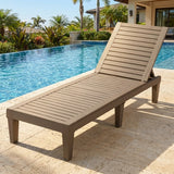 Set of 2 Outdoor Chaise Lounge Chair with 5 Positions Adjustable Backrest