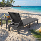 Set of 2 Outdoor Chaise Lounge Chair with 5 Positions Adjustable Backrest