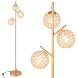 3-Globe Floor Lamp and Mid Century Modern Accent Chair