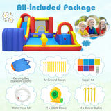 7-in-1 Outdoor Bounce House with Dual Slides (without Blower)