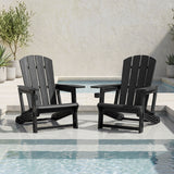 HDPE Adirondack Chairs with Realistic Wood Grain for Backyard Lawn
