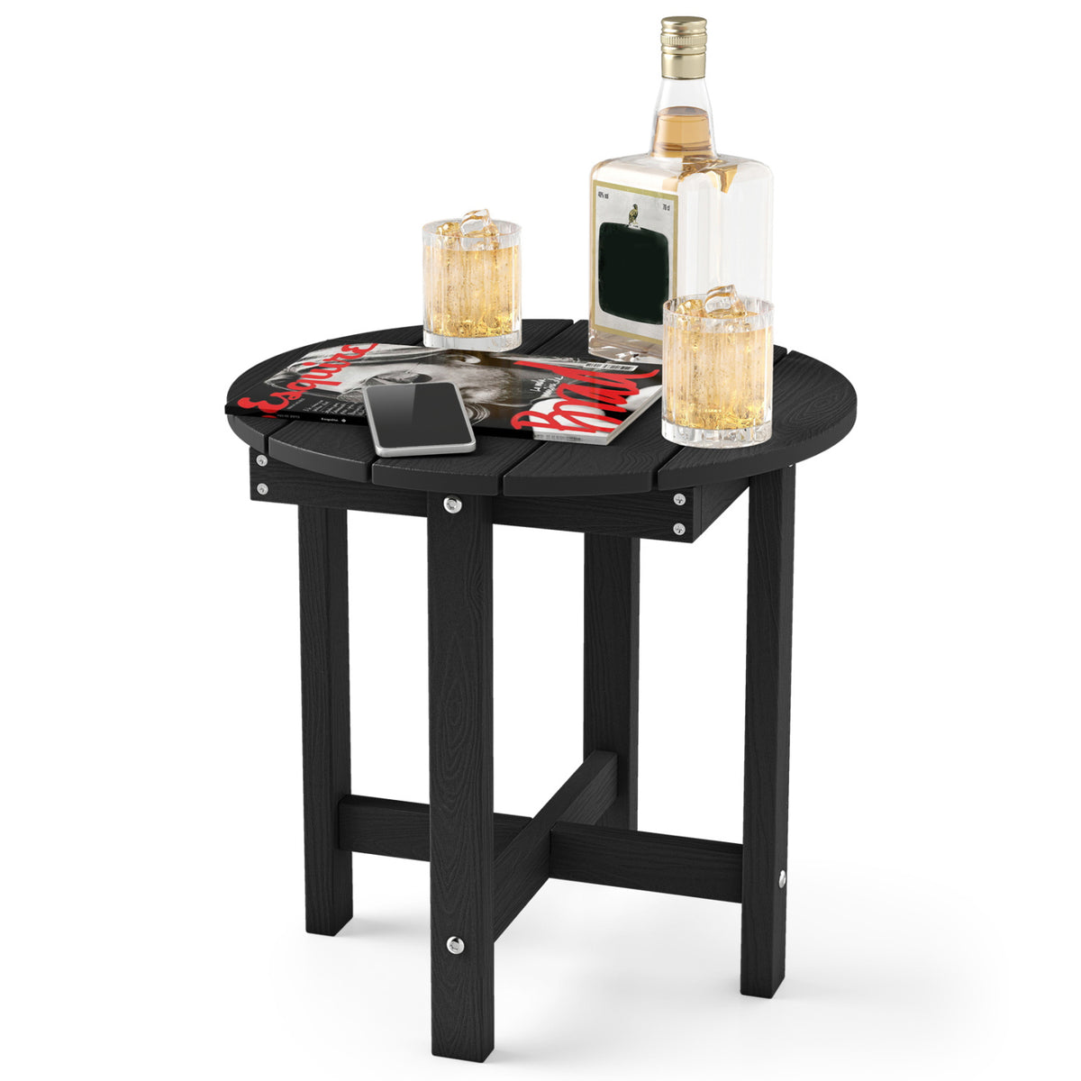 HIPS Adirondack Side Table with Weather-Resistant and Waterproof Top