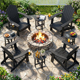 HIPS Adirondack Side Table with Weather-Resistant and Waterproof Top