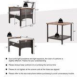 3-Piece Patio Lounge Bundle with 5-Piece PE Rattan Conversation Set  Wicker Umbrella Side Table & 7.5 FT Tilt Market Umbrella