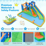 Inflatable Water Slide Park with with 780W Blower and Splash Pool for Yard Party