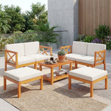 10-Piece Acacia Wood Outdoor Patio Furniture Set
