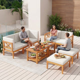 10-Piece Acacia Wood Outdoor Patio Furniture Set