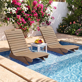 Fade-Resistant Outdoor Lounger with Contoured Shape for Deck Poolside