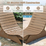Fade-Resistant Outdoor Lounger with Contoured Shape for Deck Poolside