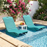 Fade-Resistant Outdoor Lounger with Contoured Shape for Deck Poolside