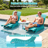 Fade-Resistant Outdoor Lounger with Contoured Shape for Deck Poolside