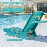 Fade-Resistant Outdoor Lounger with Contoured Shape for Deck Poolside