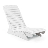 Fade-Resistant Outdoor Lounger with Contoured Shape for Deck Poolside