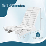 Fade-Resistant Outdoor Lounger with Contoured Shape for Deck Poolside