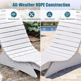 Fade-Resistant Outdoor Lounger with Contoured Shape for Deck Poolside