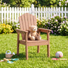 Outdoor Adirondack Chair with High Backrest and Wide Armrests for Deck Poolside