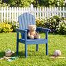 Outdoor Adirondack Chair with High Backrest and Wide Armrests for Deck Poolside