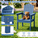 Outdoor Adirondack Chair with High Backrest and Wide Armrests for Deck Poolside