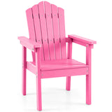 Outdoor Adirondack Chair with High Backrest and Wide Armrests for Deck Poolside