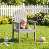Outdoor Adirondack Chair with High Backrest and Wide Armrests for Deck Poolside