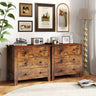 2-Pack 3 Drawer Dresser Chest of Drawers Bedside Table