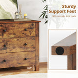 2-Pack 3 Drawer Dresser Chest of Drawers Bedside Table