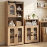 Bathroom Cabinet Set with 59 Inch Tall Cabinet and 2-Door Floor Cabinet