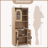 Bathroom Cabinet Set with 59 Inch Tall Cabinet and 2-Door Floor Cabinet