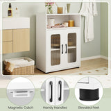 Bathroom Cabinet Set with 59 Inch Tall Cabinet and 2-Door Floor Cabinet