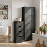 Bathroom Cabinet Set with 6-Door Tall Cabinet and 4-Drawer Cabinet