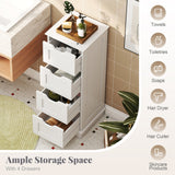 Bathroom Cabinet Set with 6-Door Tall Cabinet and 4-Drawer Cabinet