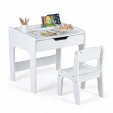 Wooden Kids Desk and Chair Set for Reading Drawing Playing