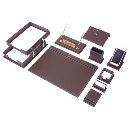 MOOG Luxury Desk Set - Double Document Tray- White - 13 PCS