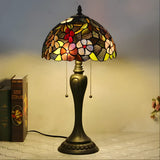 Real Tiffany Lamp with Vintage Grape Glasswork