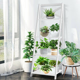 4-Tier Leaning Free Standing Ladder Shelf Bookcase