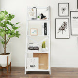 4-Tier Leaning Free Standing Ladder Shelf Bookcase