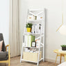 4-Tier/4-tier Leaning Free Standing Ladder Shelf Bookcase
