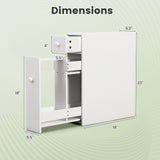 White Bathroom Cabinet Space Saver Storage Organizer
