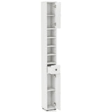 Freestanding Slim Bathroom Cabinet with Drawer and Adjustable Shelves