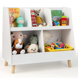 5-Cube Kids Bookshelf and Toy Organizer with Anti-Tipping Kits