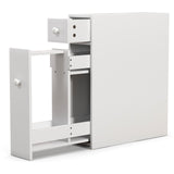 White Bathroom Cabinet Space Saver Storage Organizer