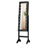 Mirrored Jewelry Cabinet Armoire Organizer w/ LED lights