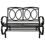 Outdoor Patio Cushioned Rocking Bench Loveseat