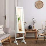 Mirrored Jewelry Cabinet Armoire Organizer w/ LED lights