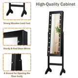 Mirrored Jewelry Cabinet Armoire Organizer w/ LED lights