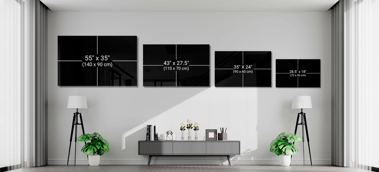 Never Give Up Glass Wall Art