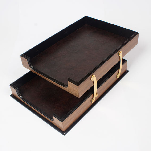 MOOG  Wooden Prestige Double Document Tray